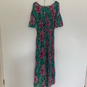 Anthropologie Leifnotes Hibiscus long dress